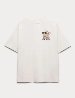 Pure Cotton Back Graphic T-Shirt (6-16 Yrs)