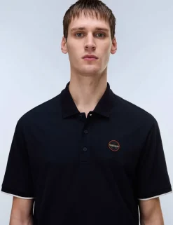 Pure Cotton Badge Polo Shirt