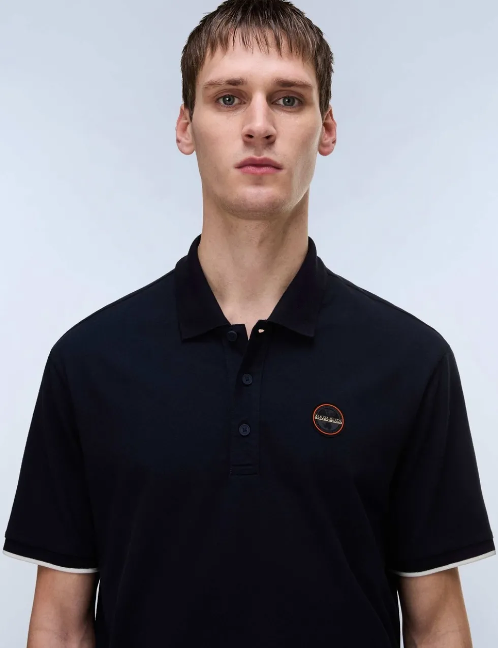 Pure Cotton Badge Polo Shirt