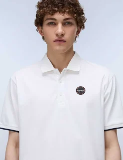 Pure Cotton Badge Polo Shirt