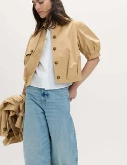 Pure Cotton Balloon Sleeve Jacket