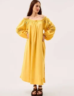 Pure Cotton Bandeau Midi Dress