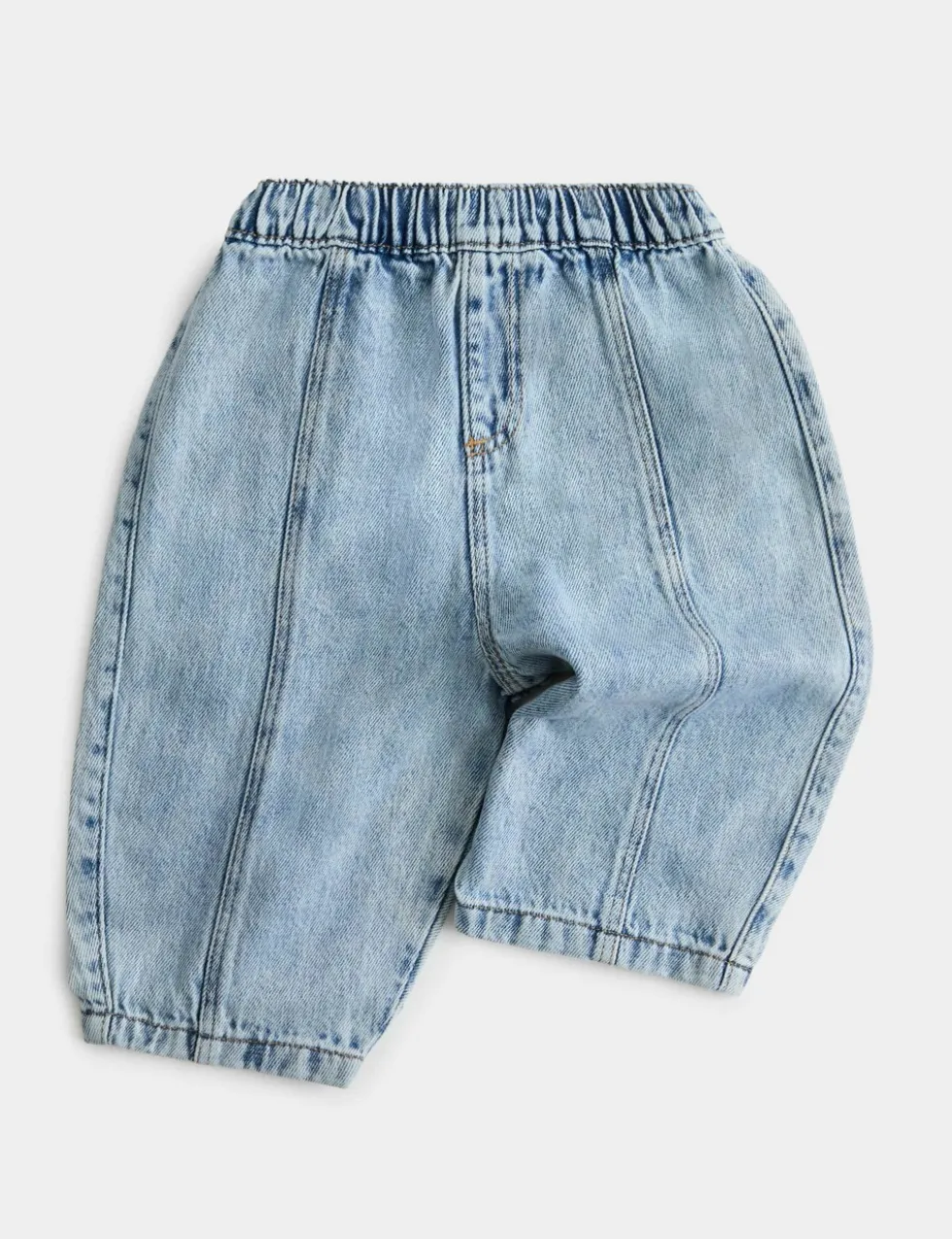 Pure Cotton Barrel Jeans (0-5 Yrs)