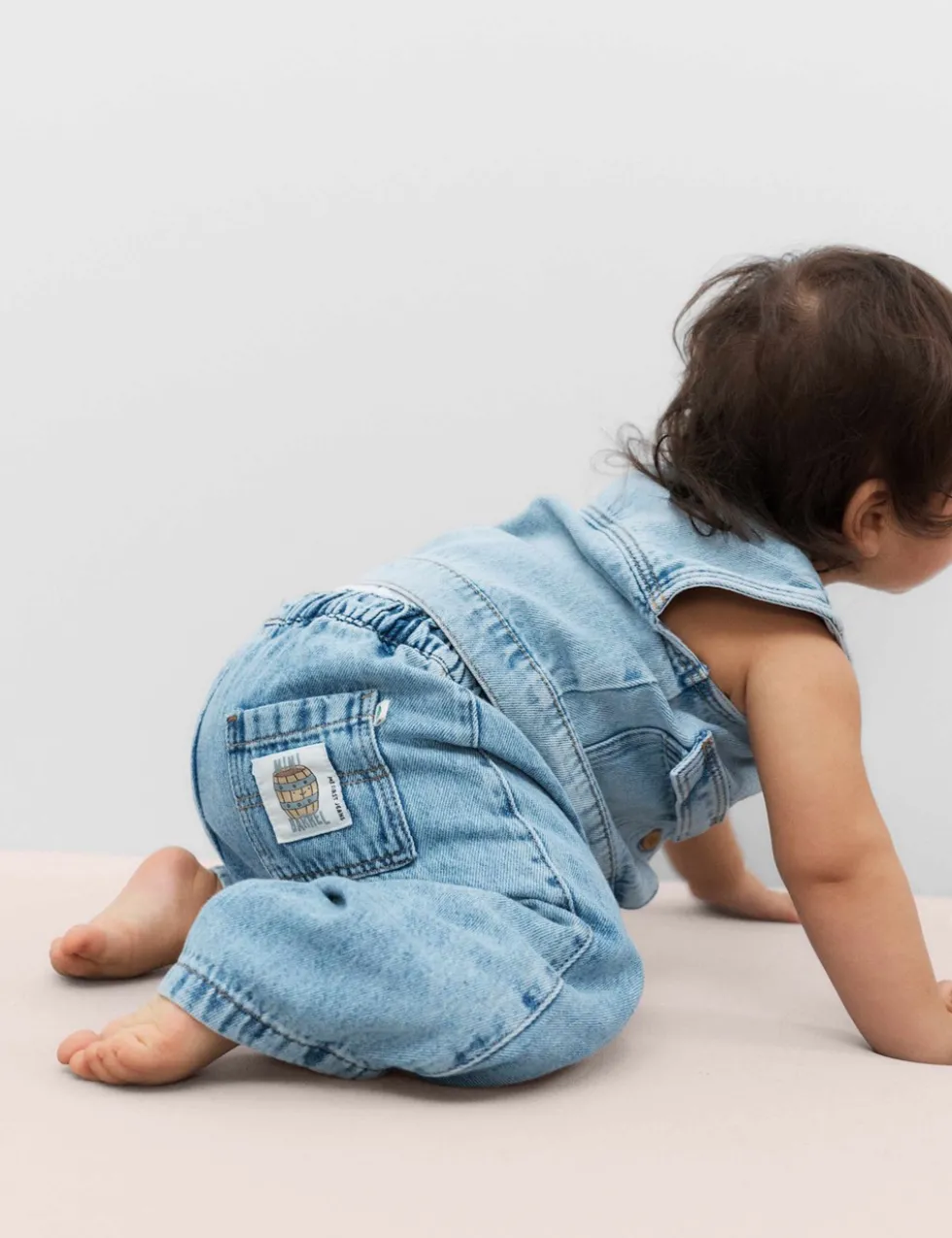 Pure Cotton Barrel Jeans (0-5 Yrs)