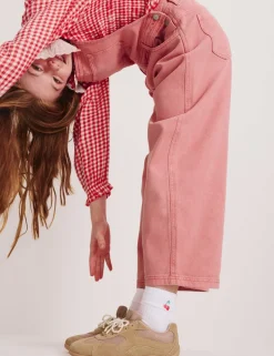 Pure Cotton Barrel Leg Dungarees (2-16 Yrs)
