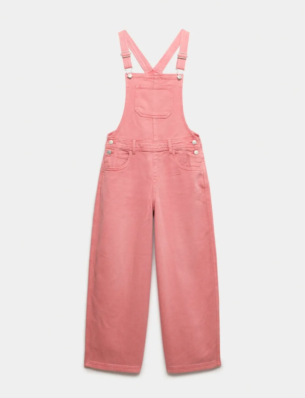Pure Cotton Barrel Leg Dungarees (2-16 Yrs)