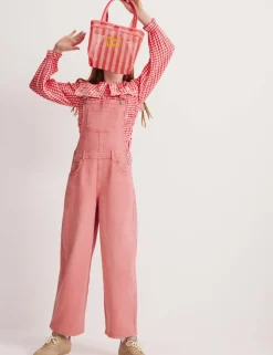 Pure Cotton Barrel Leg Dungarees (2-16 Yrs)