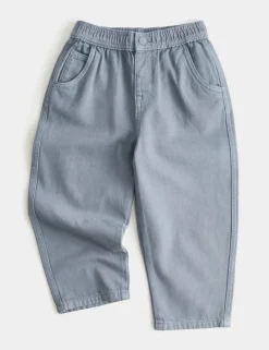 Pure Cotton Barrel Leg Jeans (2-8 Yrs)