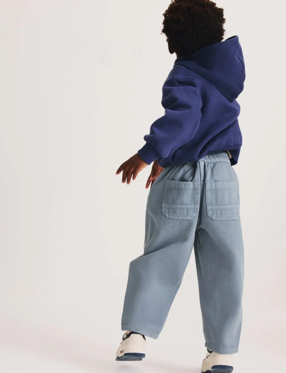 Pure Cotton Barrel Leg Jeans (2-8 Yrs)