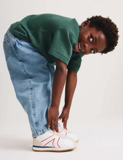 Pure Cotton Barrel Leg Jeans (2-8 Yrs)