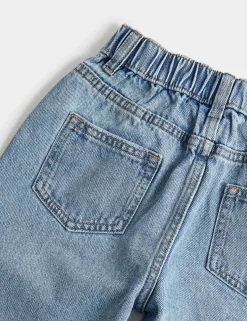 Pure Cotton Barrel Leg Jeans (2-8 Yrs)