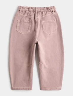 Pure Cotton Barrel Leg Jeans (2-8 Yrs)