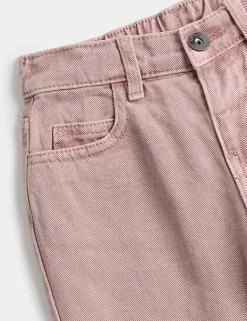 Pure Cotton Barrel Leg Jeans (2-8 Yrs)