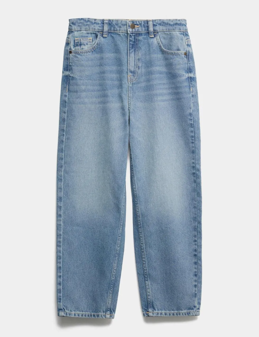 Pure Cotton Barrel Leg Jeans (6-16 Yrs)