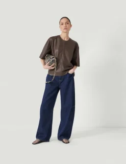 Pure Cotton Barrel Leg Jeans