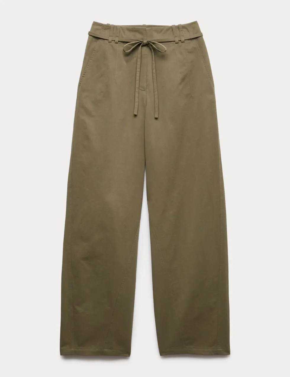 Pure Cotton Barrel Leg Trousers
