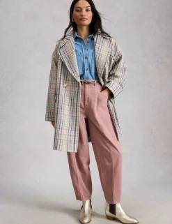 Pure Cotton Barrel Leg Trousers