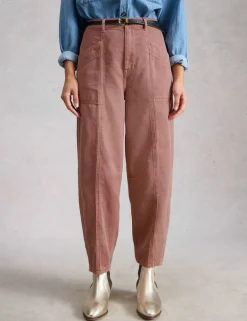 Pure Cotton Barrel Leg Trousers