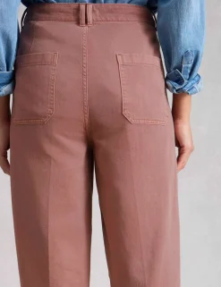 Pure Cotton Barrel Leg Trousers