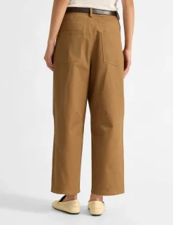 Pure Cotton Barrel Leg Trousers