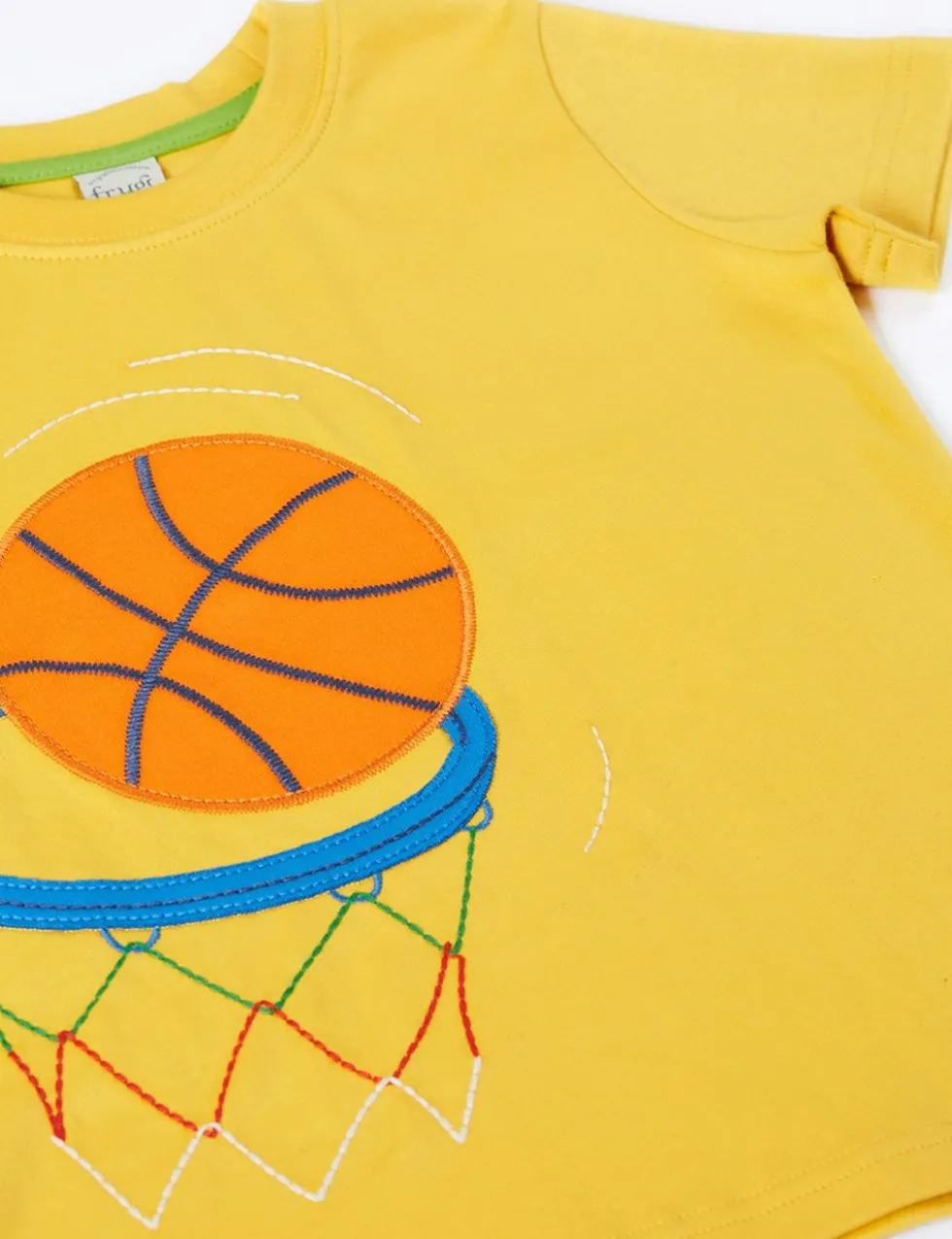 Pure Cotton Basketball Appliqué T-Shirt (1-12 Yrs)