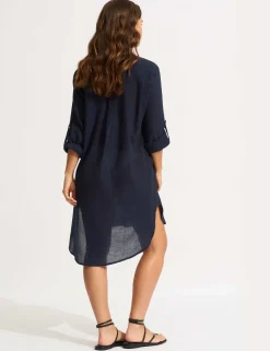 Pure Cotton Beach Cover Up Shirt