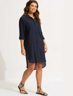 Pure Cotton Beach Cover Up Shirt