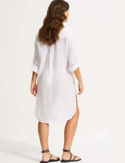 Pure Cotton Beach Cover Up Shirt