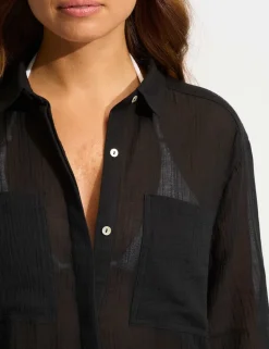 Pure Cotton Beach Cover Up Shirt