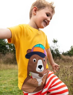 Pure Cotton Bear Appliqué T-Shirt (1-10 Yrs)