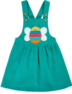 Pure Cotton Bee Applique Pinafore Dress (3 Mths-8 Yrs)
