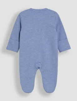 Pure Cotton Bee Embroidered Sleepsuit (0-12 Mths)