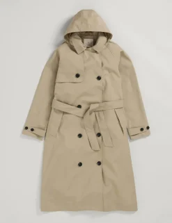 Pure Cotton Belted Double Breasted Trench Coat