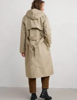 Pure Cotton Belted Double Breasted Trench Coat