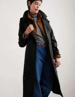 Pure Cotton Belted Double Breasted Trench Coat