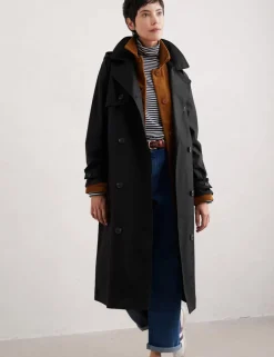 Pure Cotton Belted Double Breasted Trench Coat