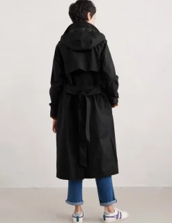 Pure Cotton Belted Double Breasted Trench Coat
