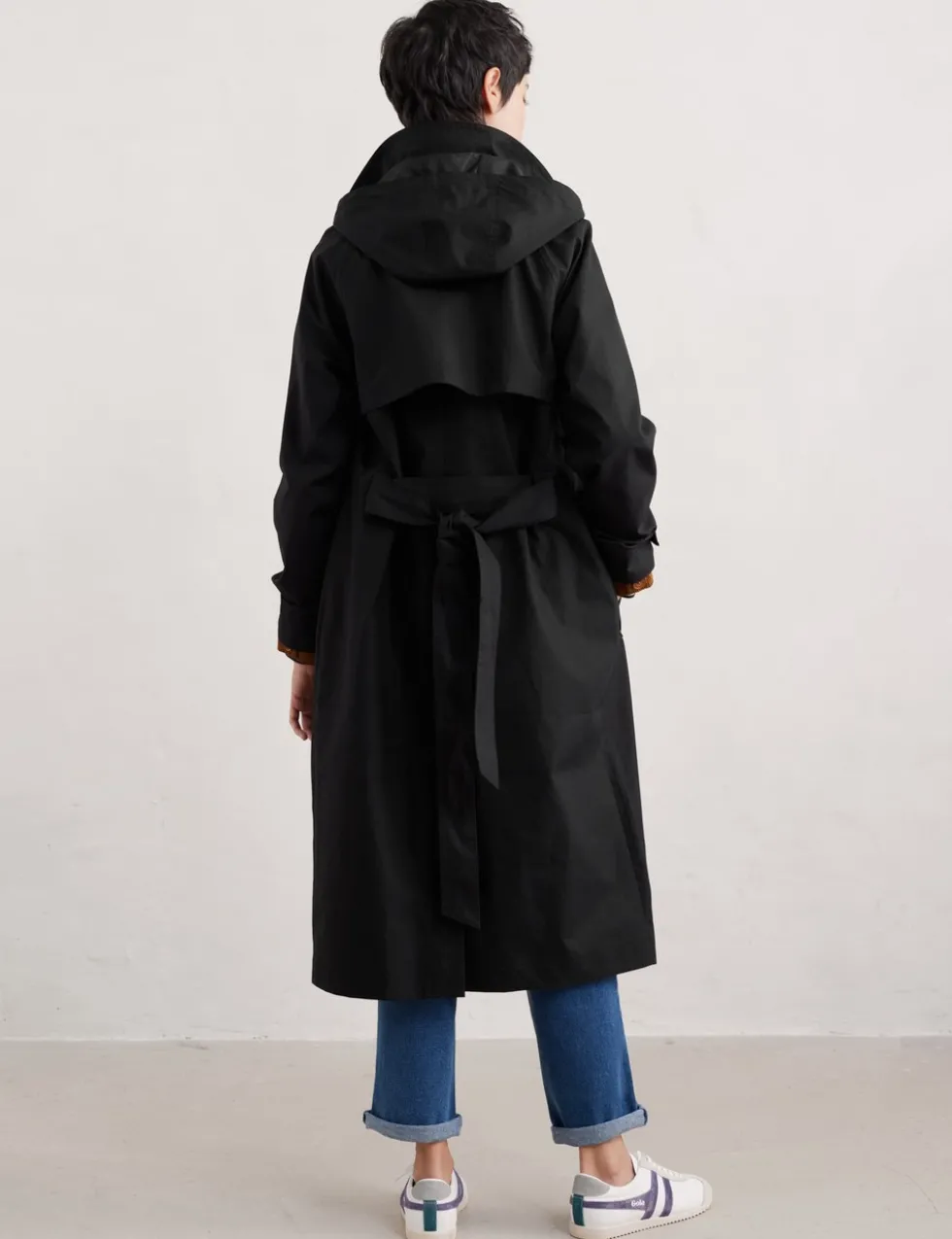 Pure Cotton Belted Double Breasted Trench Coat
