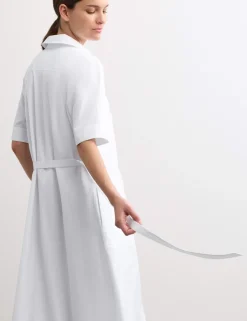 Pure Cotton Belted Midi Shirt Dress