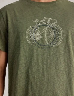 Pure Cotton Bicycle Cogs Graphic T-Shirt