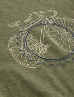 Pure Cotton Bicycle Cogs Graphic T-Shirt
