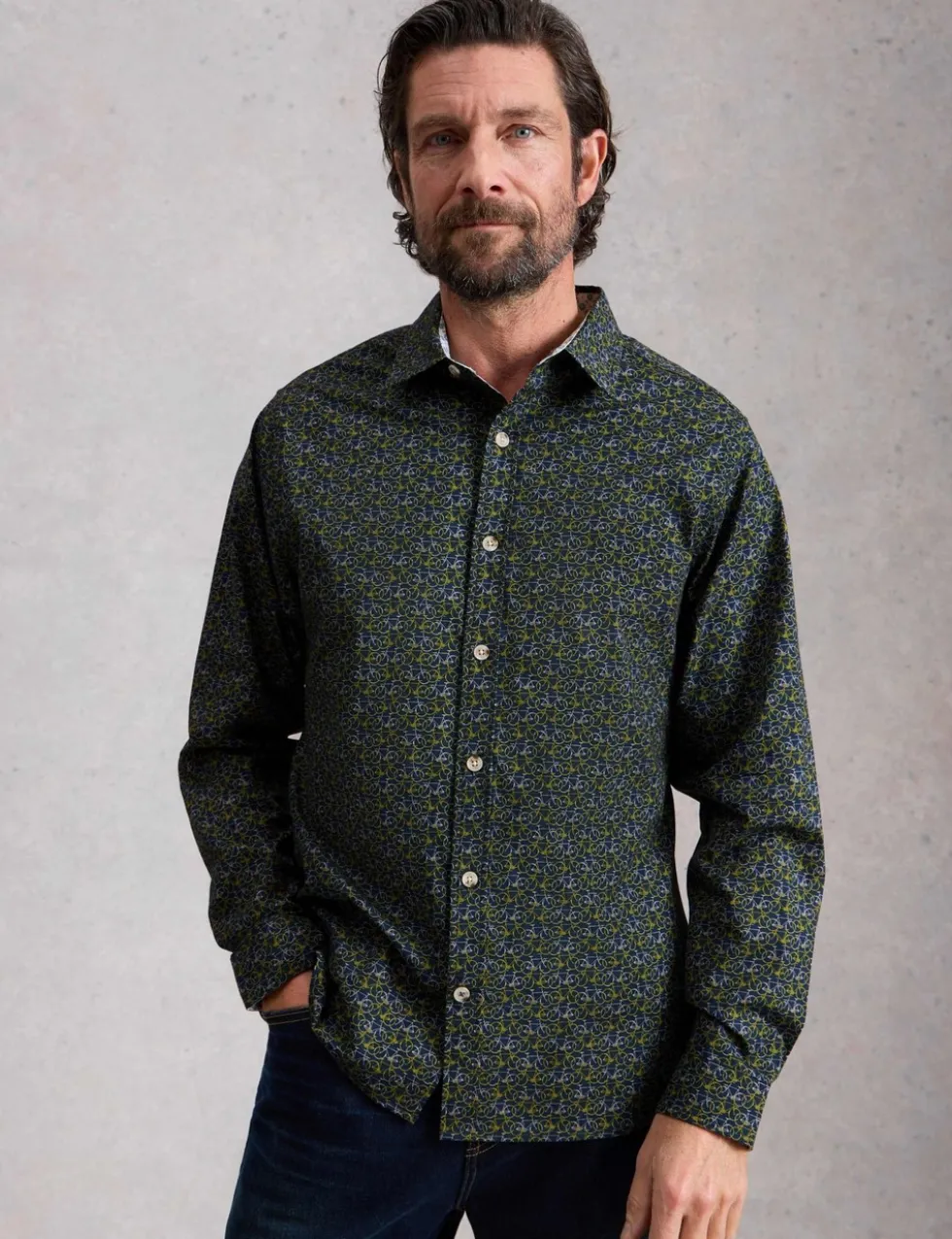 Pure Cotton Bike Print Shirt