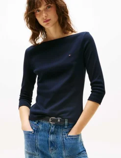 Pure Cotton Boat Neck Top