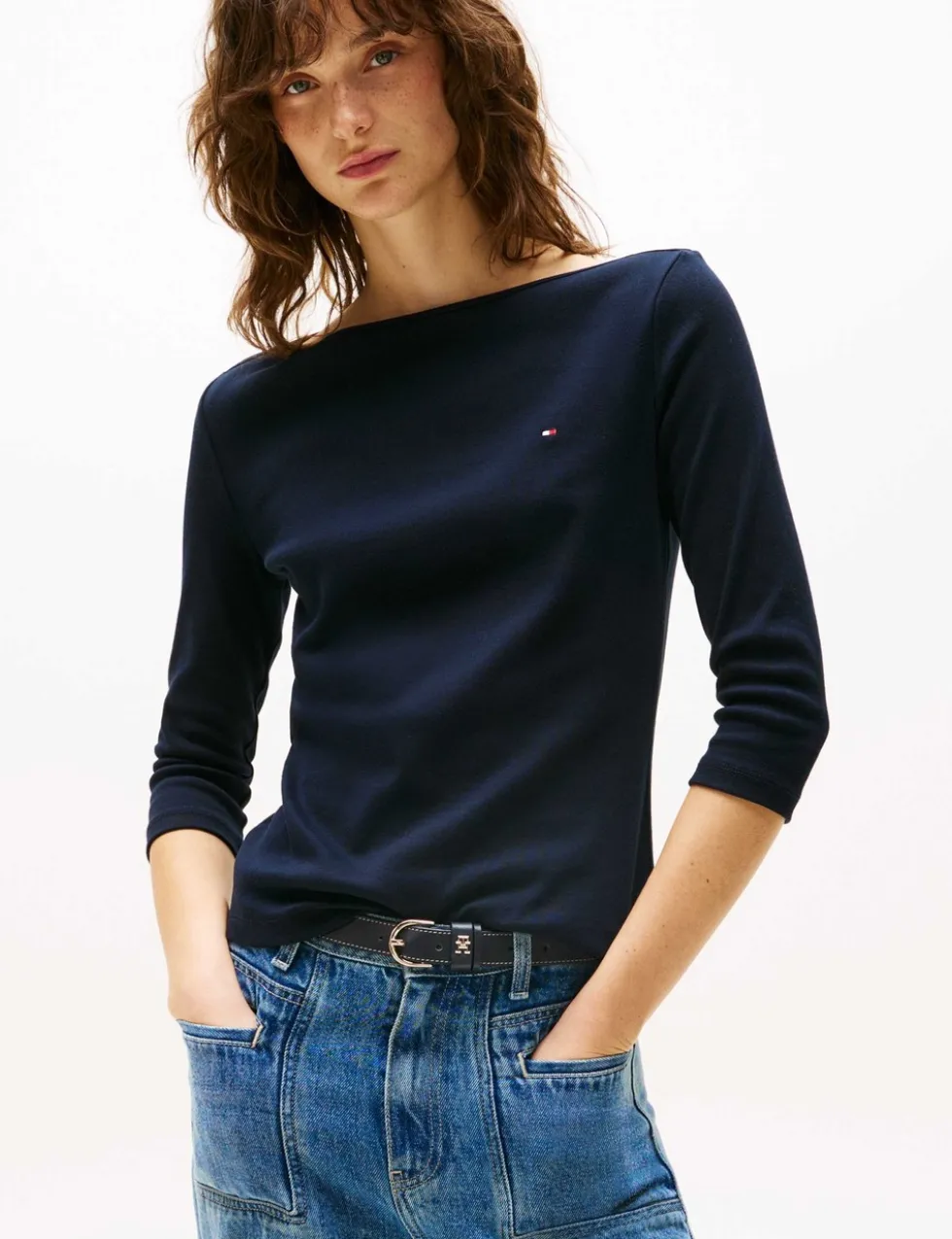Pure Cotton Boat Neck Top