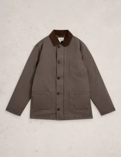 Pure Cotton Borg Lined Utility Jacket