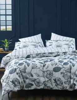 Pure Cotton Botanical Bluestone Bedding Set