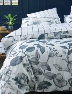 Pure Cotton Botanical Bluestone Bedding Set