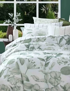 Pure Cotton Botanical Leaf Bedding Set