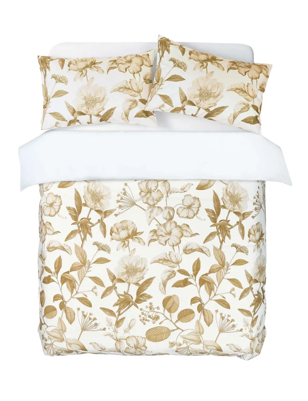 Pure Cotton Botanical Ochre Bedding Set