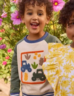 Pure Cotton Bouclé Tractor Sweatshirt (6 Mths-6 Yrs)